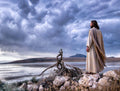 Savior on Stormy Antelope Island Causeway Fine Art Print